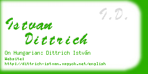 istvan dittrich business card
